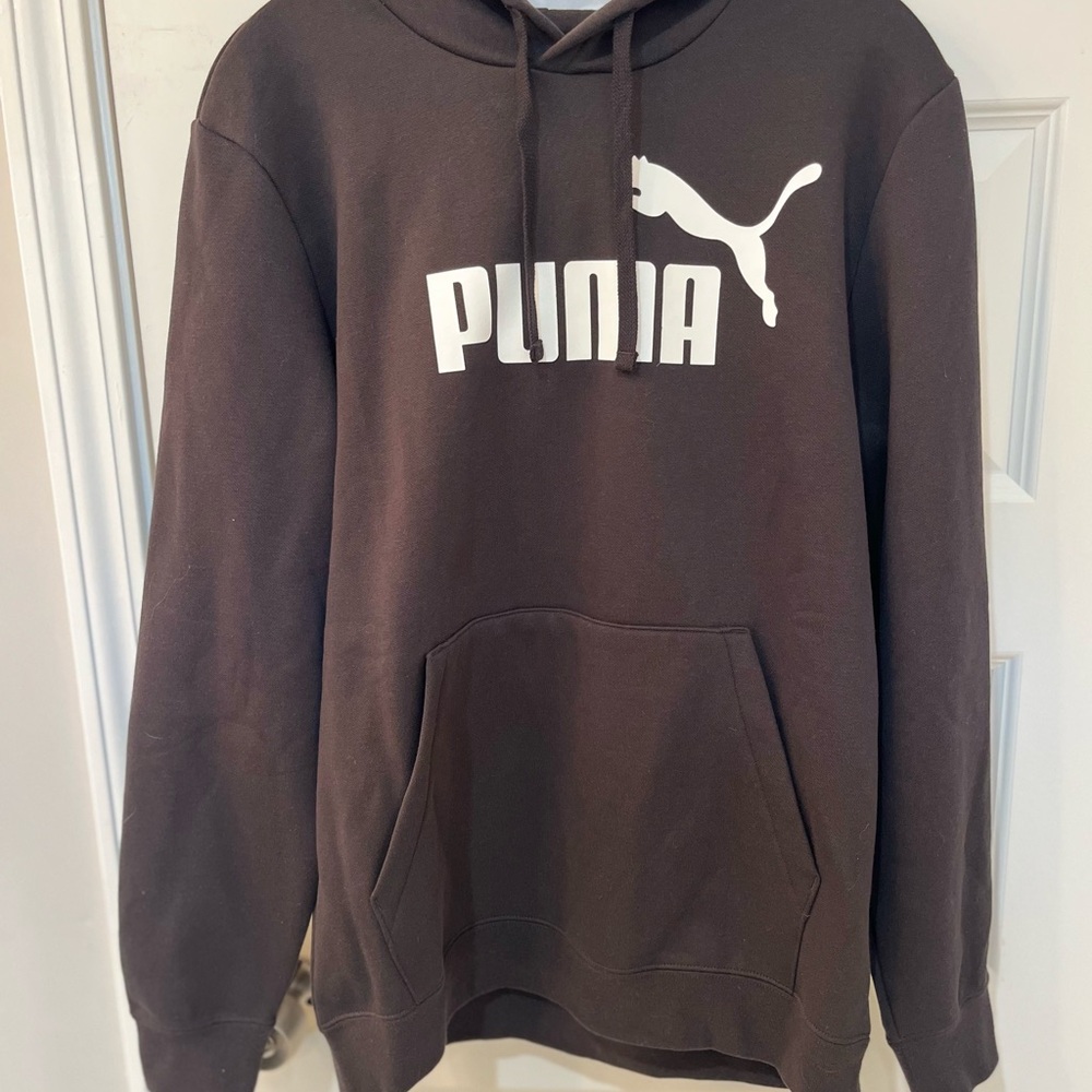 NWT!! Men's PUMA Black Hooded Sweatshirt‎ size Med